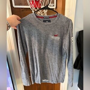 Hollister Navy Label Sweatshirt with Red Trim